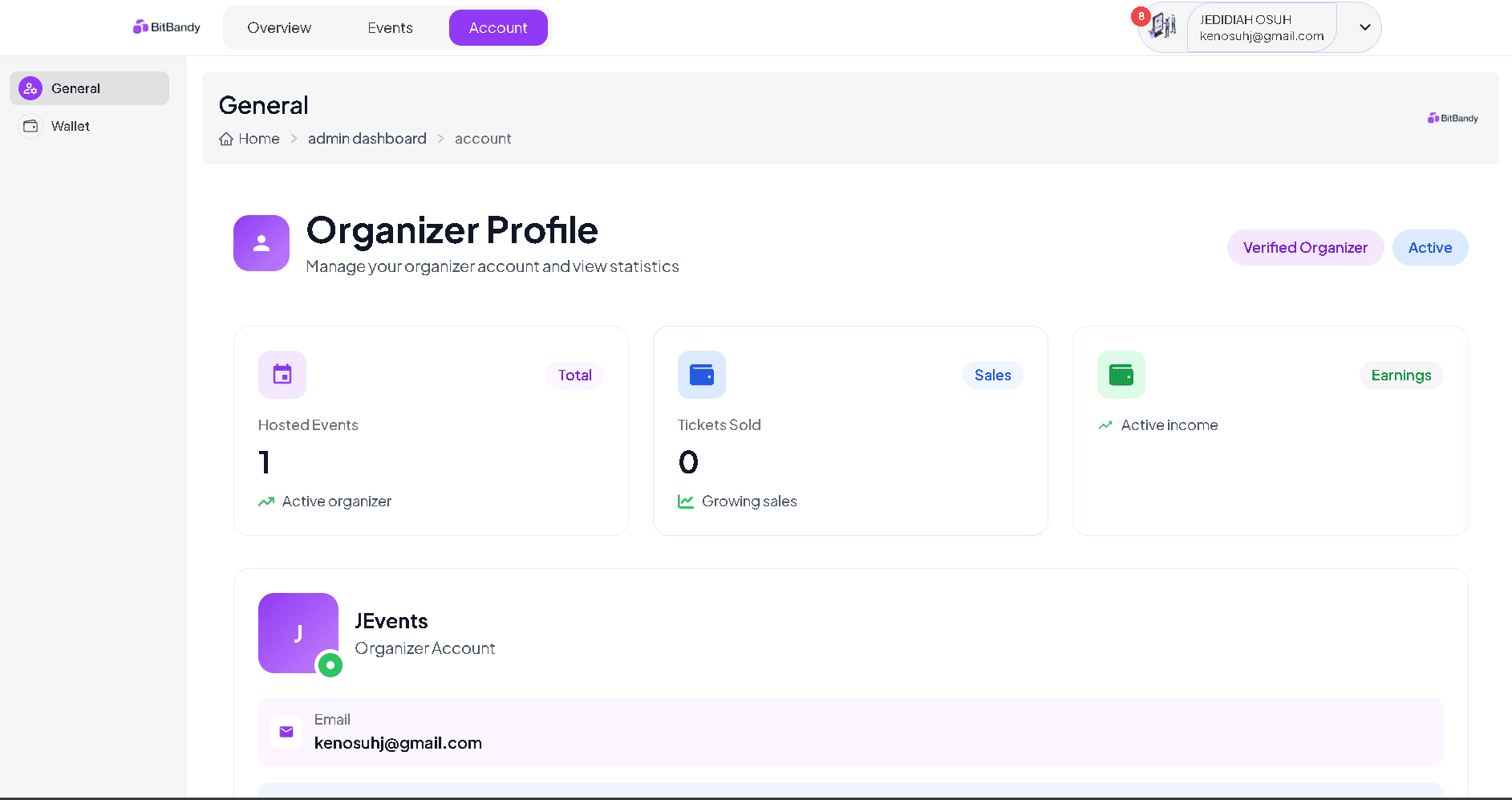 Organizer Dashboard